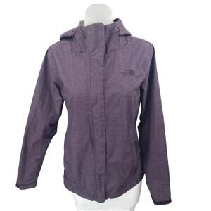 The North Face Women's Purple Long Sleeve Hoodie Hooded Rain Coat Jacket Size S